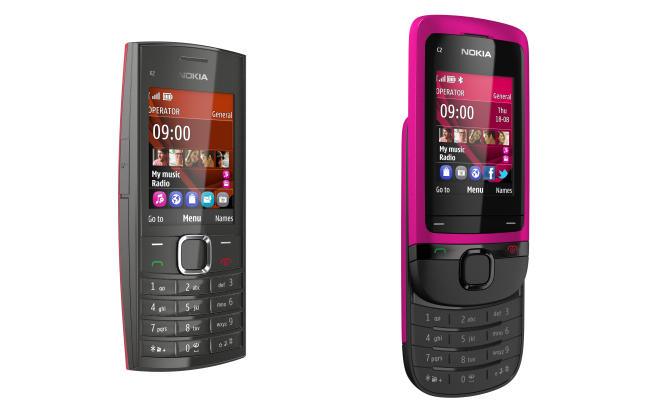 Características de los Nokia X2-05 y C2-05